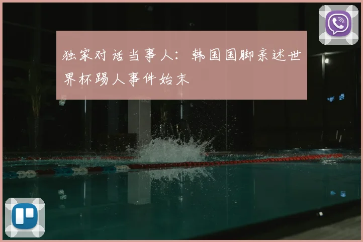 独家对话当事人：韩国国脚亲述世界杯踢人事件始末